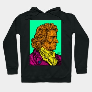 FRIEDRICH SCHILLER ink and acrylic portrait Hoodie